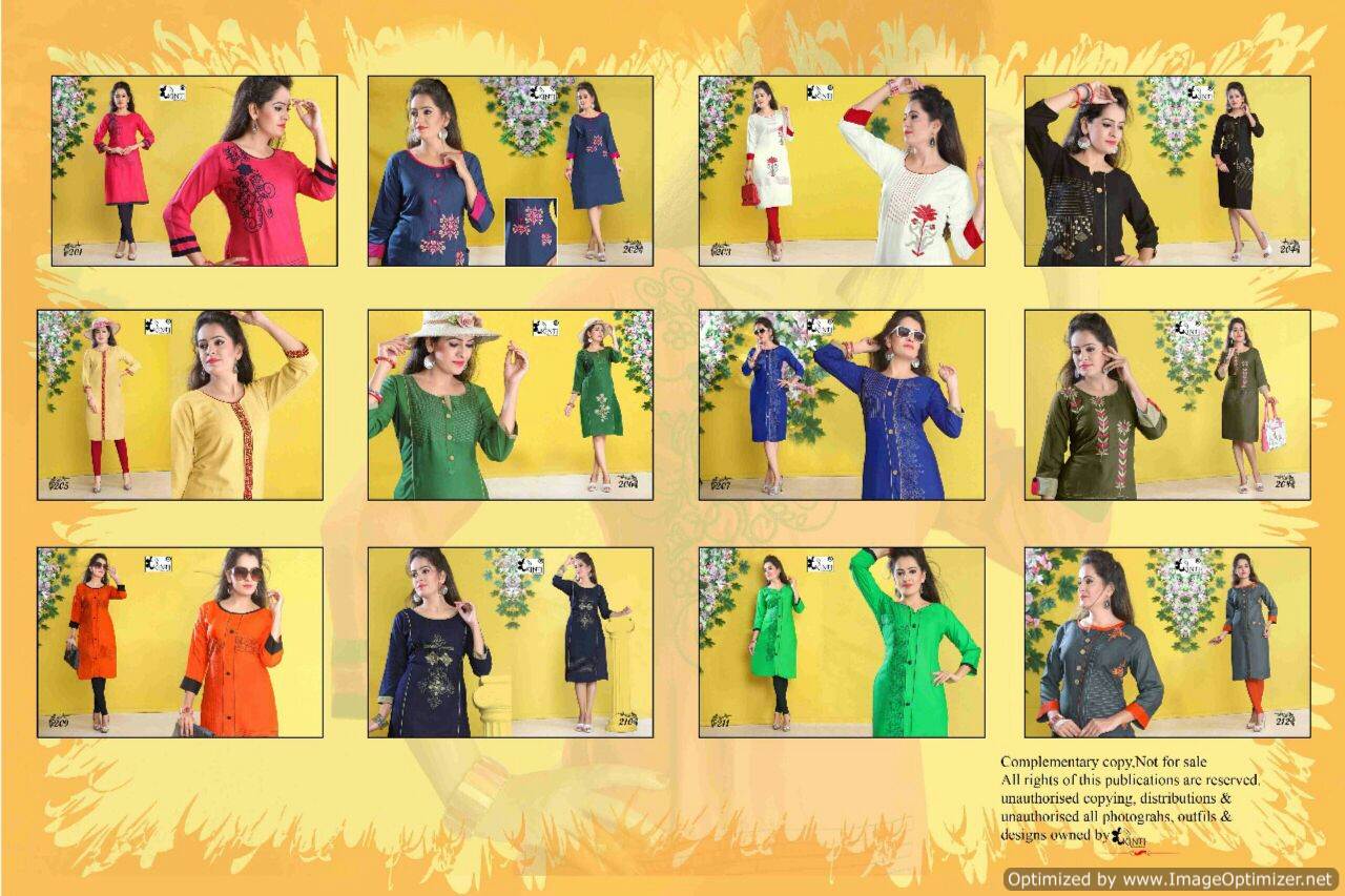 Kinti-Pratha Vol-2 Ltaets Designer Regular Wear Worked Heavy rayon Kurtis Collection
